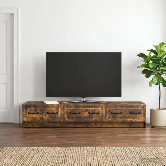 Televizní Skříň Kouřový Dub 147 X 34,5 X 27 Cm Kompozitní Dřevo