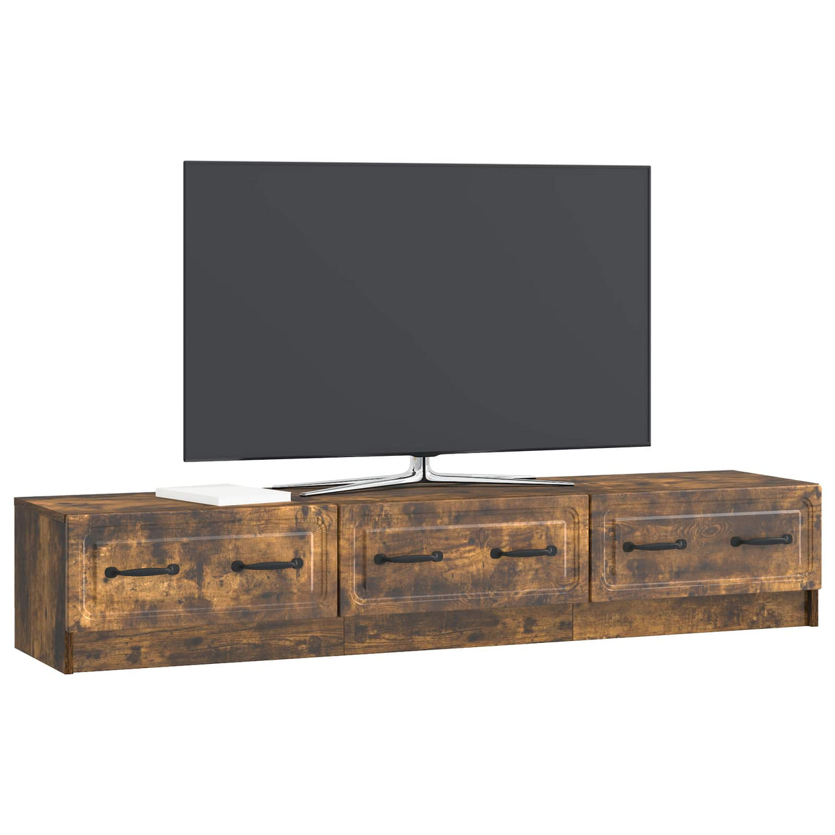 Televizní Skříň Kouřový Dub 147 X 34,5 X 27 Cm Kompozitní Dřevo