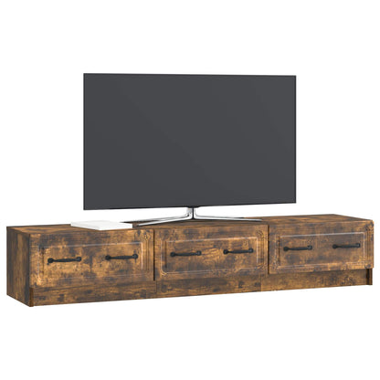 Televizní Skříň Kouřový Dub 147 X 34,5 X 27 Cm Kompozitní Dřevo