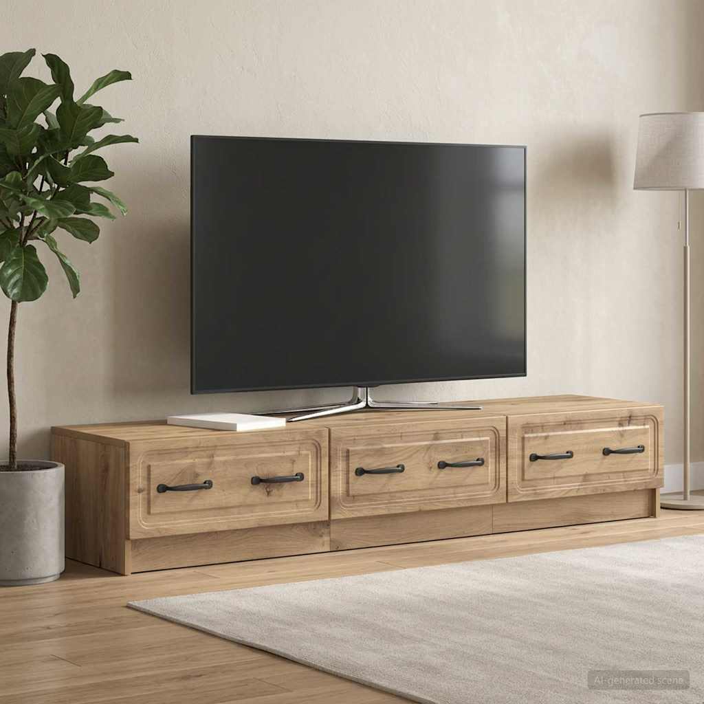 Televizní Skříň 147 X 34,5 X 27 Cm Dub Artisan Kompozitní Dřevo