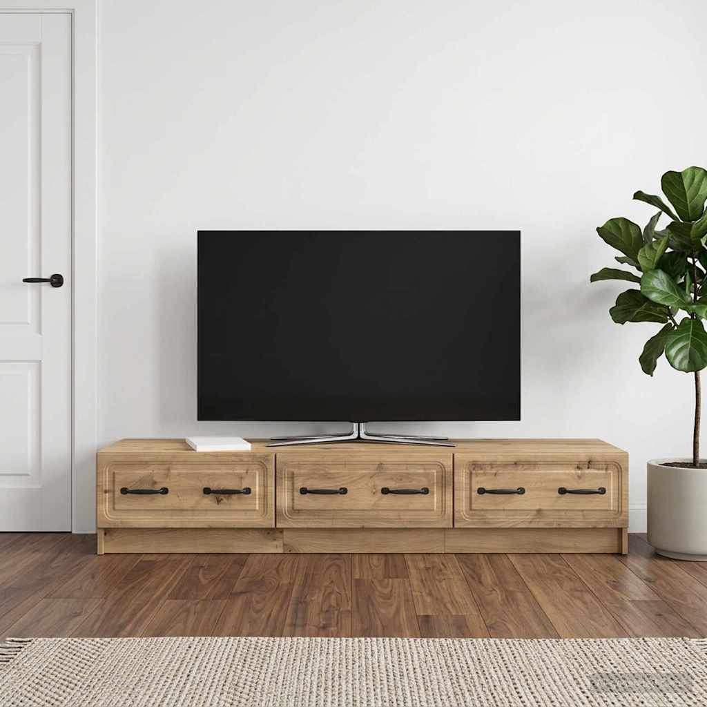 Televizní Skříň 147 X 34,5 X 27 Cm Dub Artisan Kompozitní Dřevo