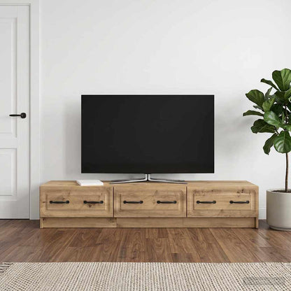 Televizní Skříň 147 X 34,5 X 27 Cm Dub Artisan Kompozitní Dřevo