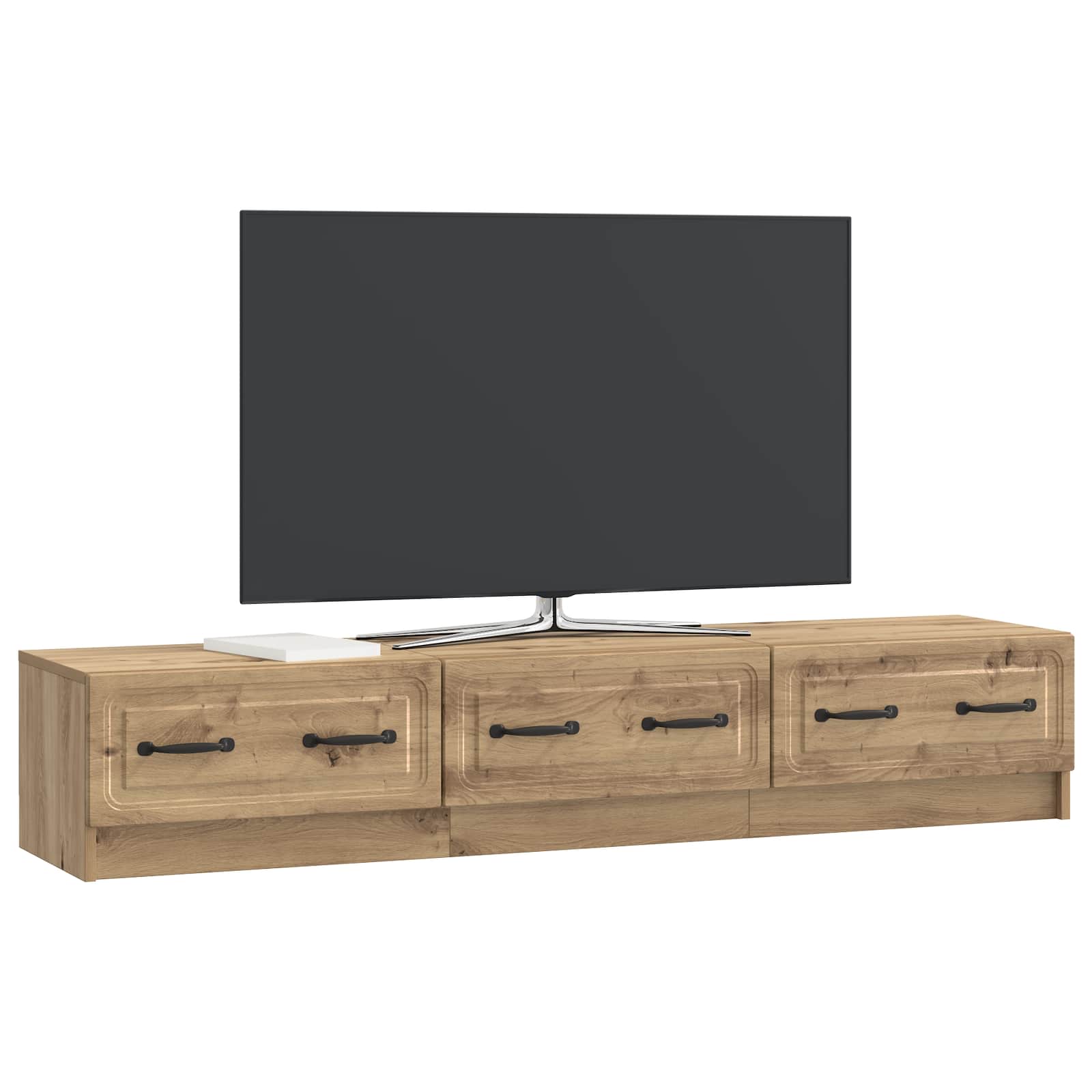 Televizní Skříň 147 X 34,5 X 27 Cm Dub Artisan Kompozitní Dřevo