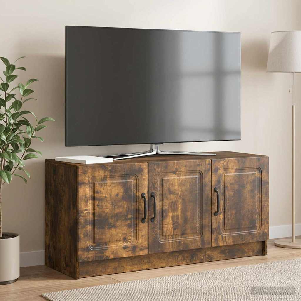 Televizní Skříň Kouřový Dub 99 X 34,5 X 47 Cm Kompozitní Dřevo