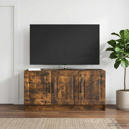 Televizní Skříň Kouřový Dub 99 X 34,5 X 47 Cm Kompozitní Dřevo