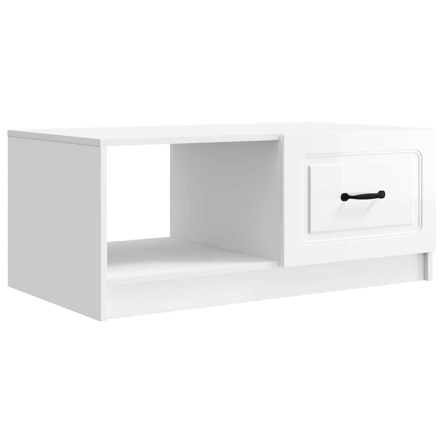 Konferenční Stolek Bílá S Vysokým Leskem 90 X 50 X 37 Cm