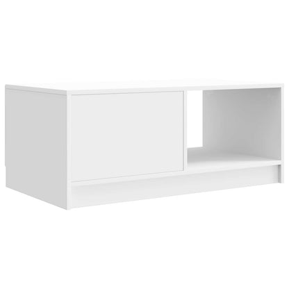 Konferenční Stolek Bílá S Vysokým Leskem 90 X 50 X 37 Cm