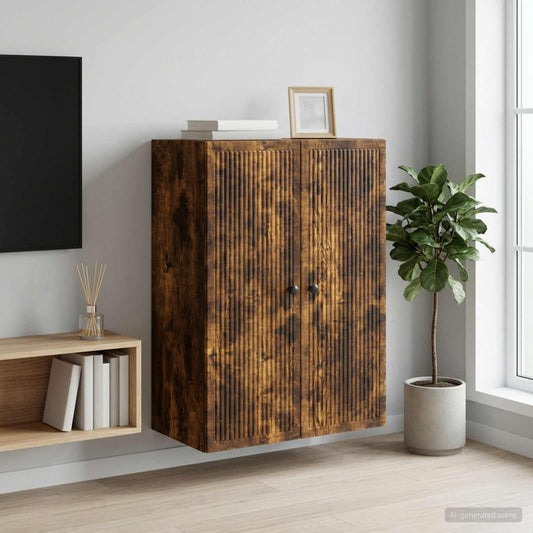 Nástěnná Skříň Kouřový Dub 66 X 34,5 X 90 Cm Kompozitní Dřevo