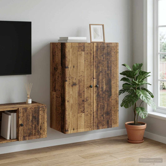 Nástěnná Skříň Staré Dřevo 66 X 34,5 X 90 Cm Kompozitní Dřevo