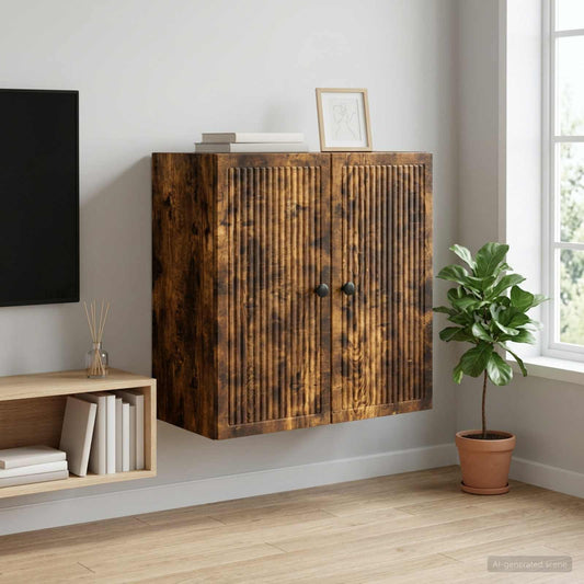 Nástěnná Skříň Kouřový Dub 59 X 31 X 60 Cm Kompozitní Dřevo