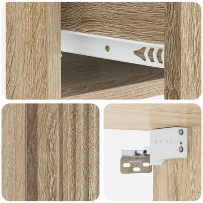Nástěnný Noční Stolek 2 Pcs Dub Sonoma 33 X 34,5 X 20 Cm