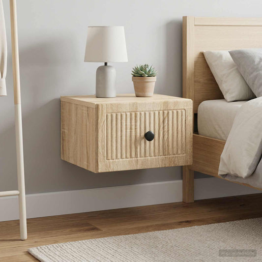 Nástěnný Noční Stolek 2 Pcs Dub Sonoma 33 X 34,5 X 20 Cm