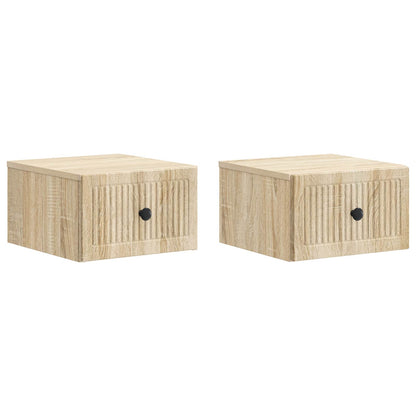 Nástěnný Noční Stolek 2 Pcs Dub Sonoma 33 X 34,5 X 20 Cm