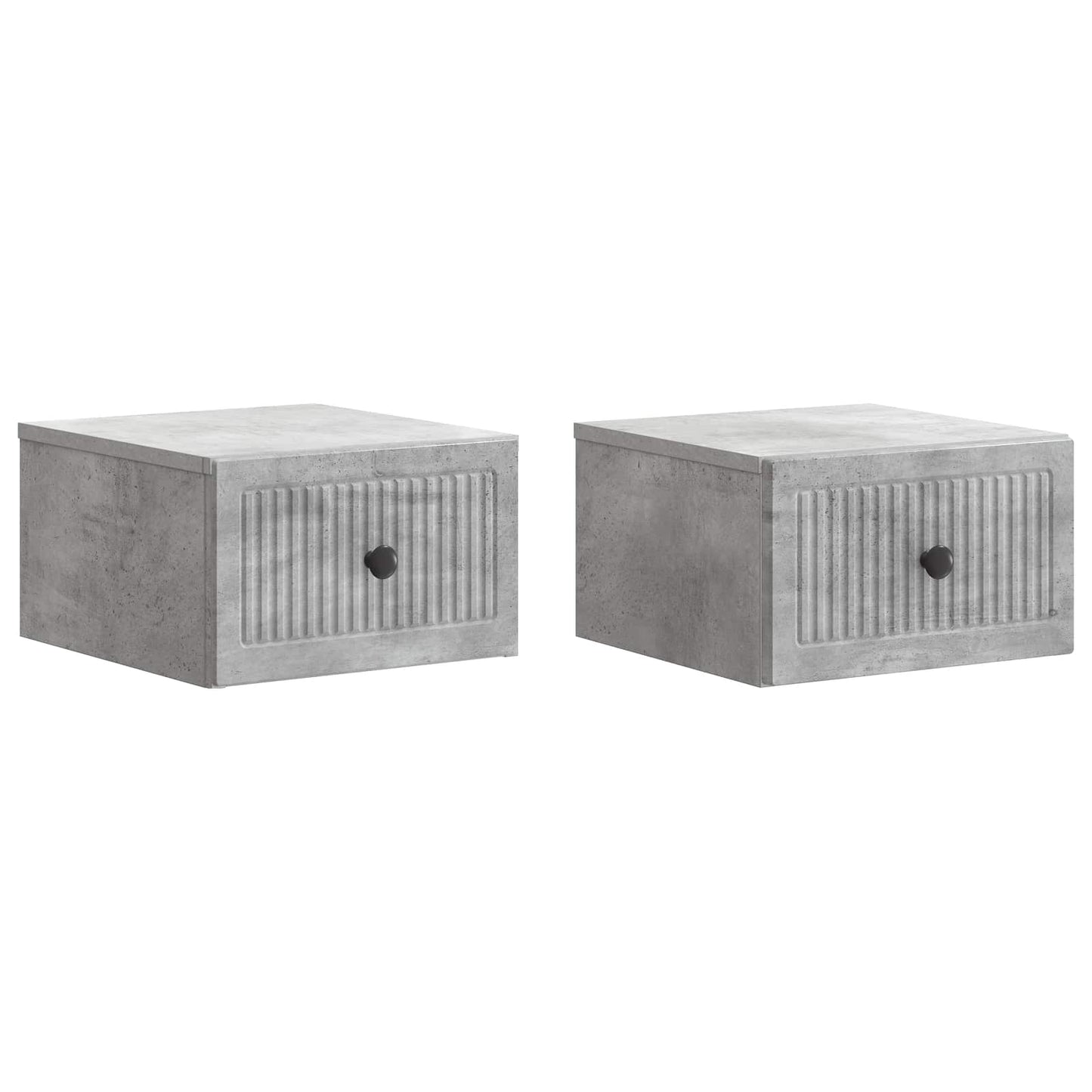 Nástěnný Noční Stolek 2 Pcs Betonově Šedá 33 X 34,5 X 20 Cm