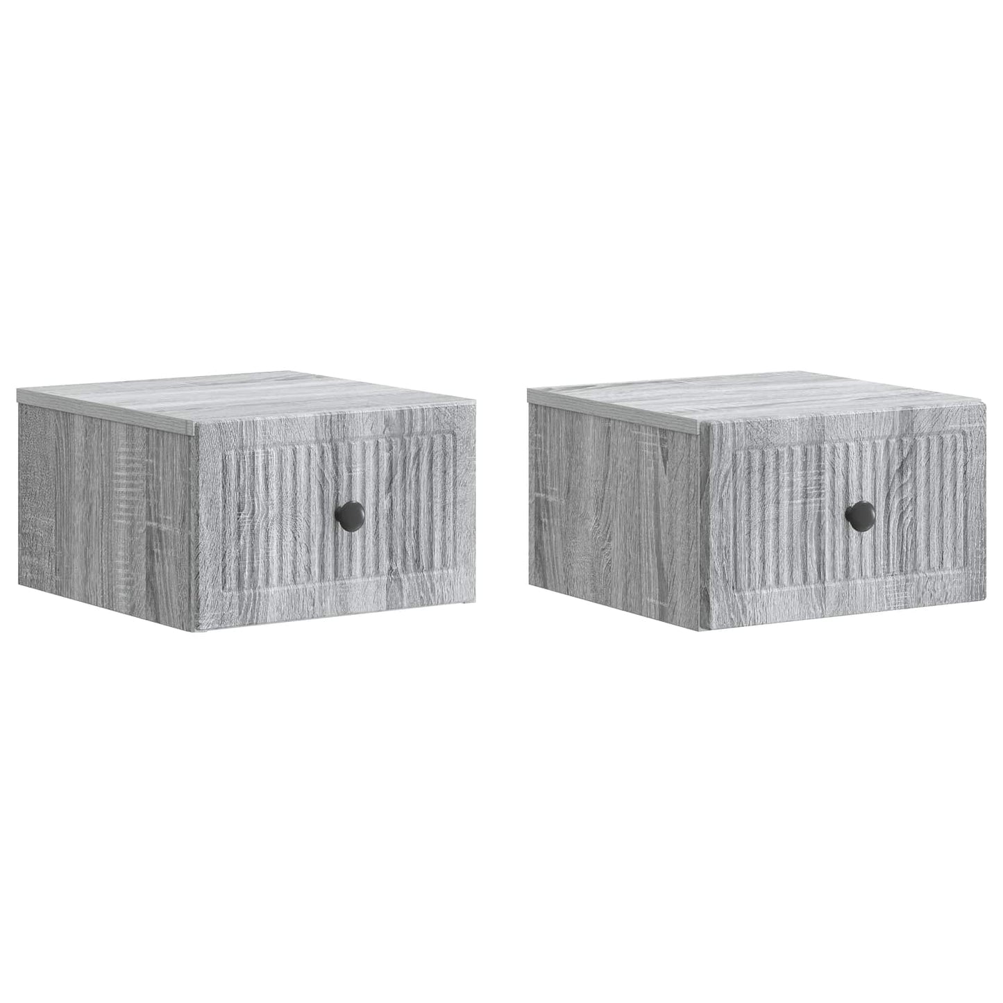 Nástěnný Noční Stolek 2 Pcs Šedá Sonoma 33 X 34,5 X 20 Cm