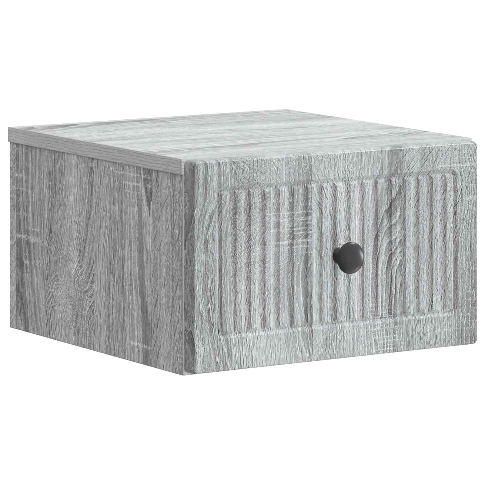 Nástěnný Noční Stolek 2 Pcs Šedá Sonoma 33 X 34,5 X 20 Cm