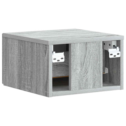 Nástěnný Noční Stolek 2 Pcs Šedá Sonoma 33 X 34,5 X 20 Cm