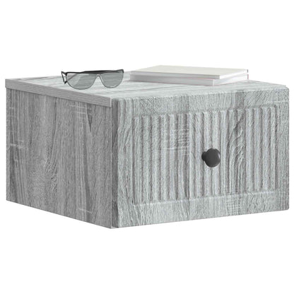 Nástěnný Noční Stolek 2 Pcs Šedá Sonoma 33 X 34,5 X 20 Cm