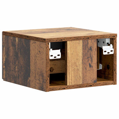 Nástěnný Noční Stolek 2 Pcs Staré Dřevo 33 X 34,5 X 20 Cm