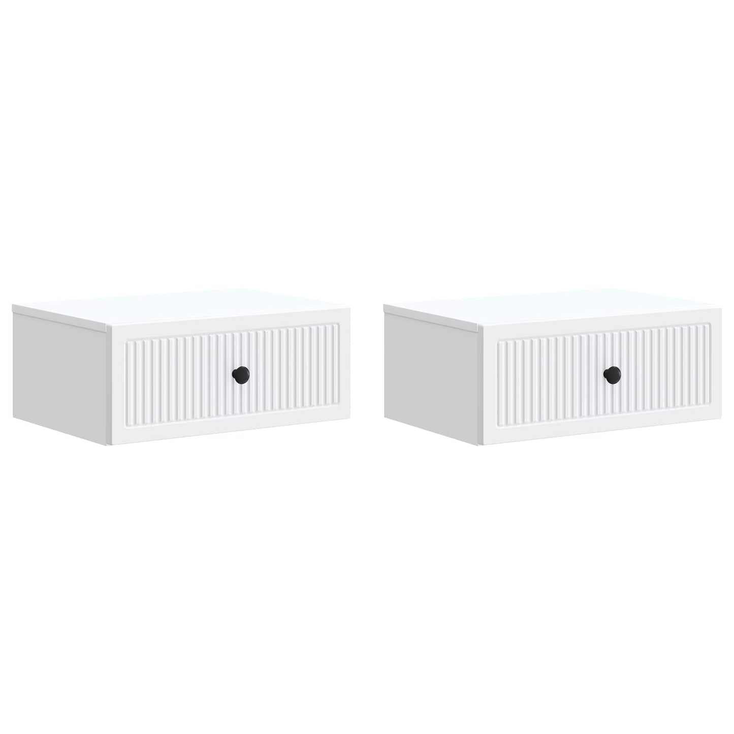 Noční Skříňka 2 Pcs Bílá 49 X 34,5 X 20 Cm Kompozitní Dřevo