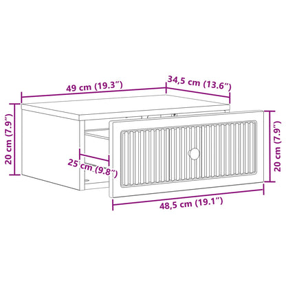 Noční Skříňka 2 Pcs Bílá 49 X 34,5 X 20 Cm Kompozitní Dřevo