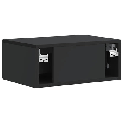 Noční Skříňka 2 Pcs Černá 49 X 34,5 X 20 Cm Kompozitní Dřevo