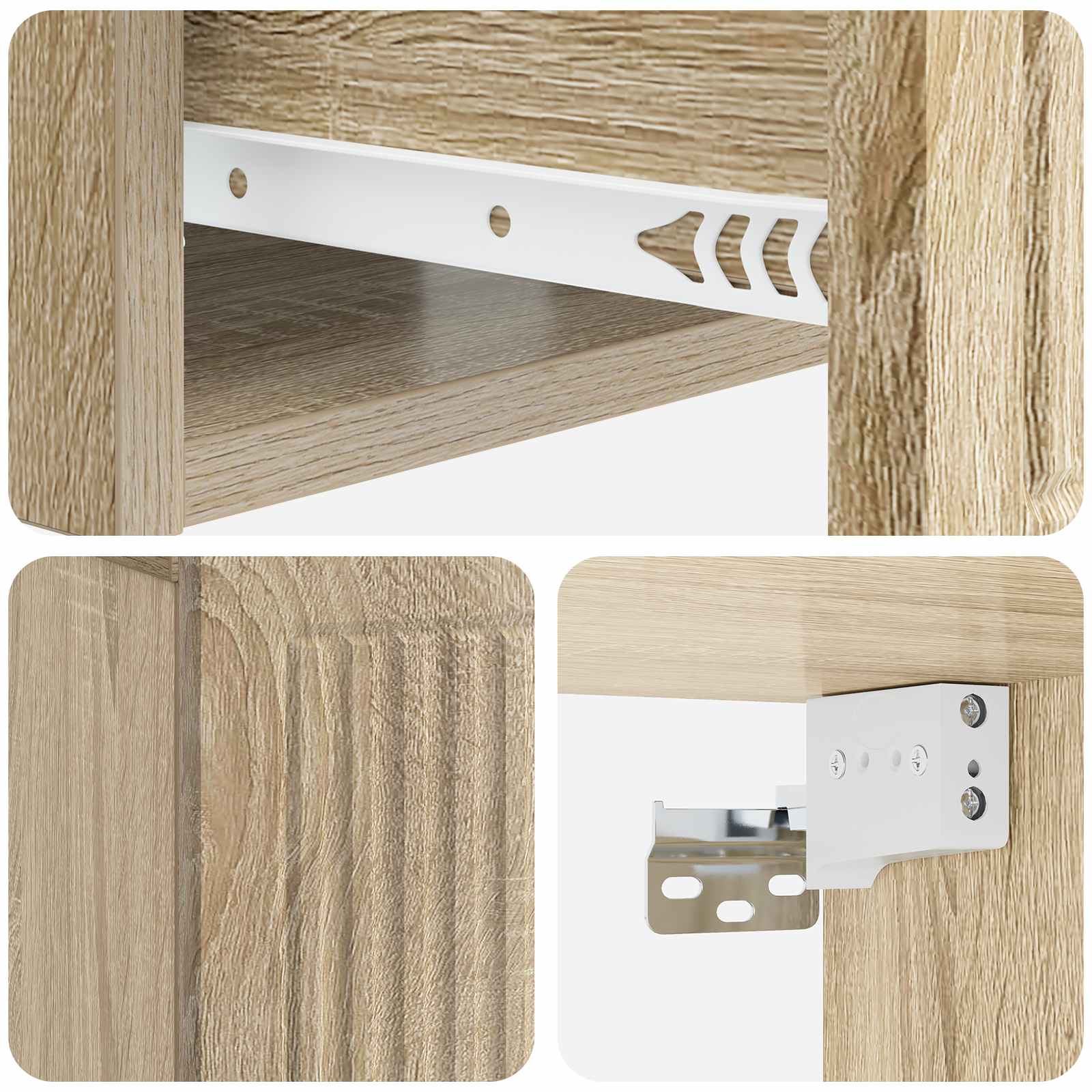 Noční Skříňka Se Zásuvkou 2 Pcs Dub Sonoma 49 X 34,5 X 20 Cm