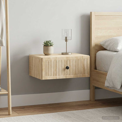 Noční Skříňka Se Zásuvkou 2 Pcs Dub Sonoma 49 X 34,5 X 20 Cm