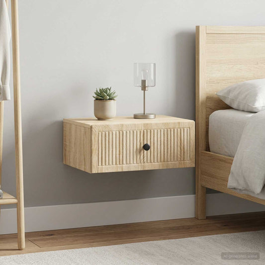 Noční Skříňka Se Zásuvkou 2 Pcs Dub Sonoma 49 X 34,5 X 20 Cm