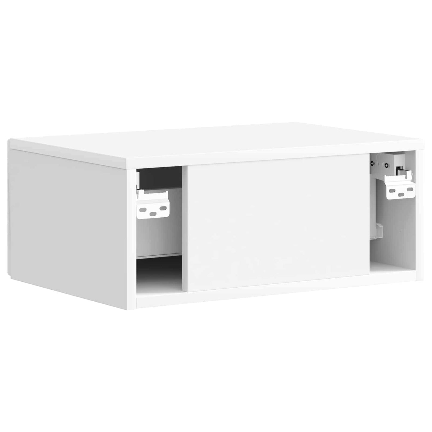 Noční Skříňka 2 Pcs Bílá S Vysokým Leskem 49 X 34,5 X 20 Cm