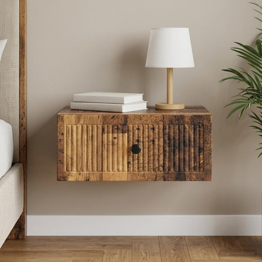 Noční Skříňka Staré Dřevo 49 X 34,5 X 20 Cm Kompozitní Dřevo