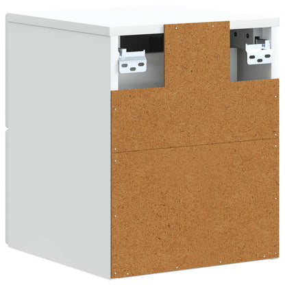 Nástěnný Noční Stolek Se Zásuvkou 2 Pcs Bílá 33 X 34,5 X 40 Cm