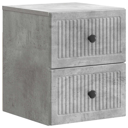 Nástěnný Noční Stolek 2 Pcs Betonově Šedá 33 X 34,5 X 40 Cm
