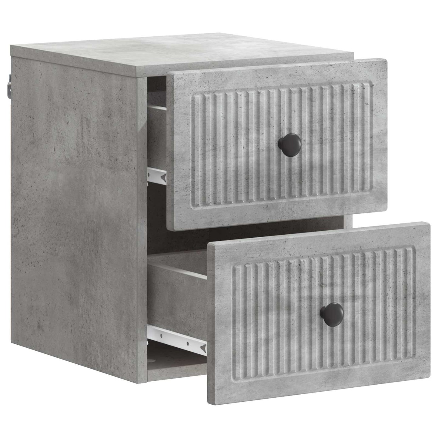 Nástěnný Noční Stolek 2 Pcs Betonově Šedá 33 X 34,5 X 40 Cm
