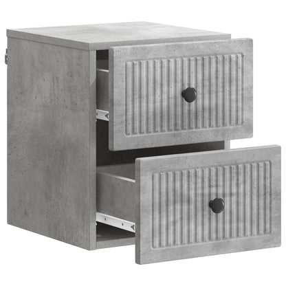 Nástěnný Noční Stolek 2 Pcs Betonově Šedá 33 X 34,5 X 40 Cm