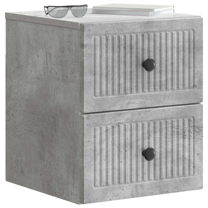 Nástěnný Noční Stolek 2 Pcs Betonově Šedá 33 X 34,5 X 40 Cm