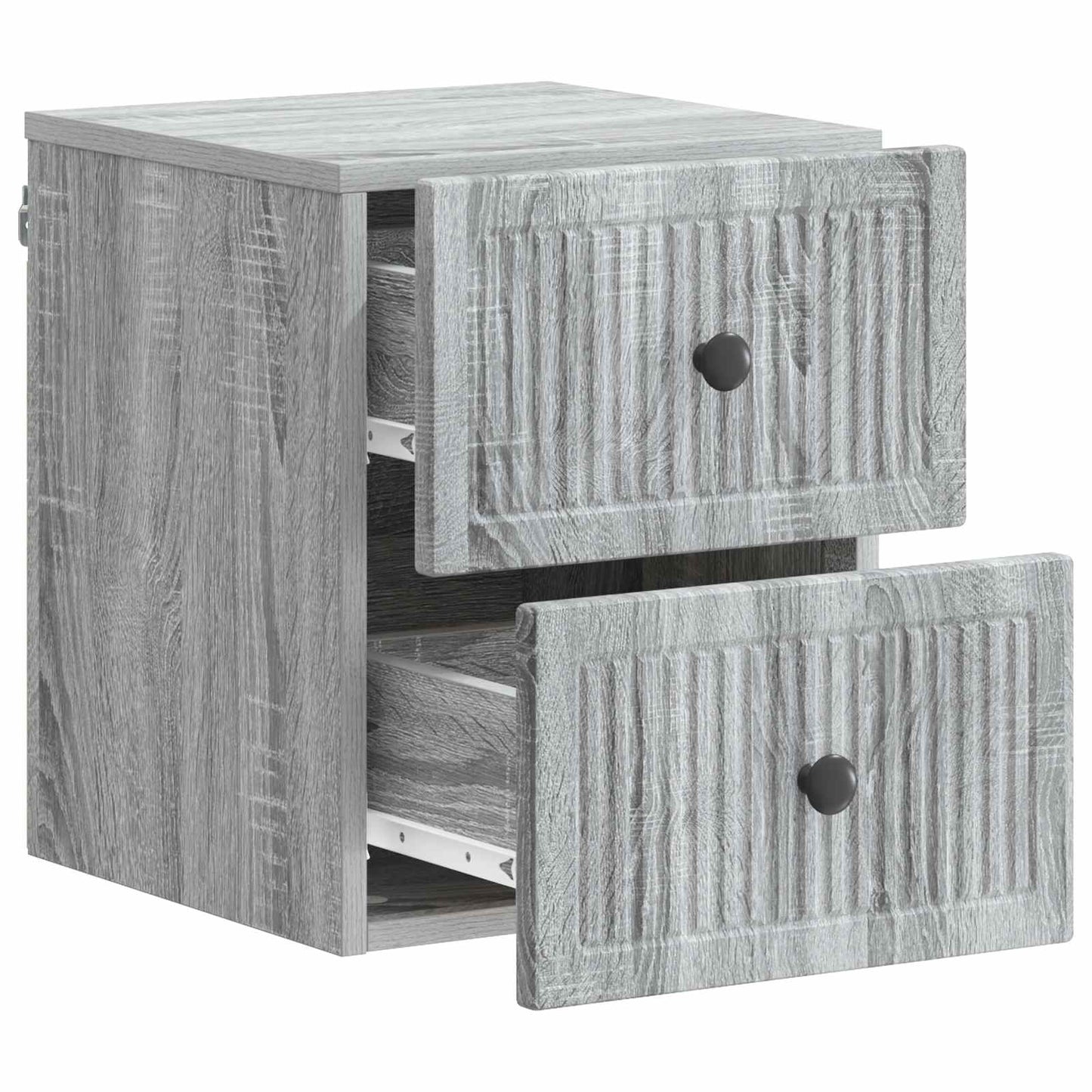Nástěnný Noční Stolek 2 Pcs Šedá Sonoma 33 X 34,5 X 40 Cm