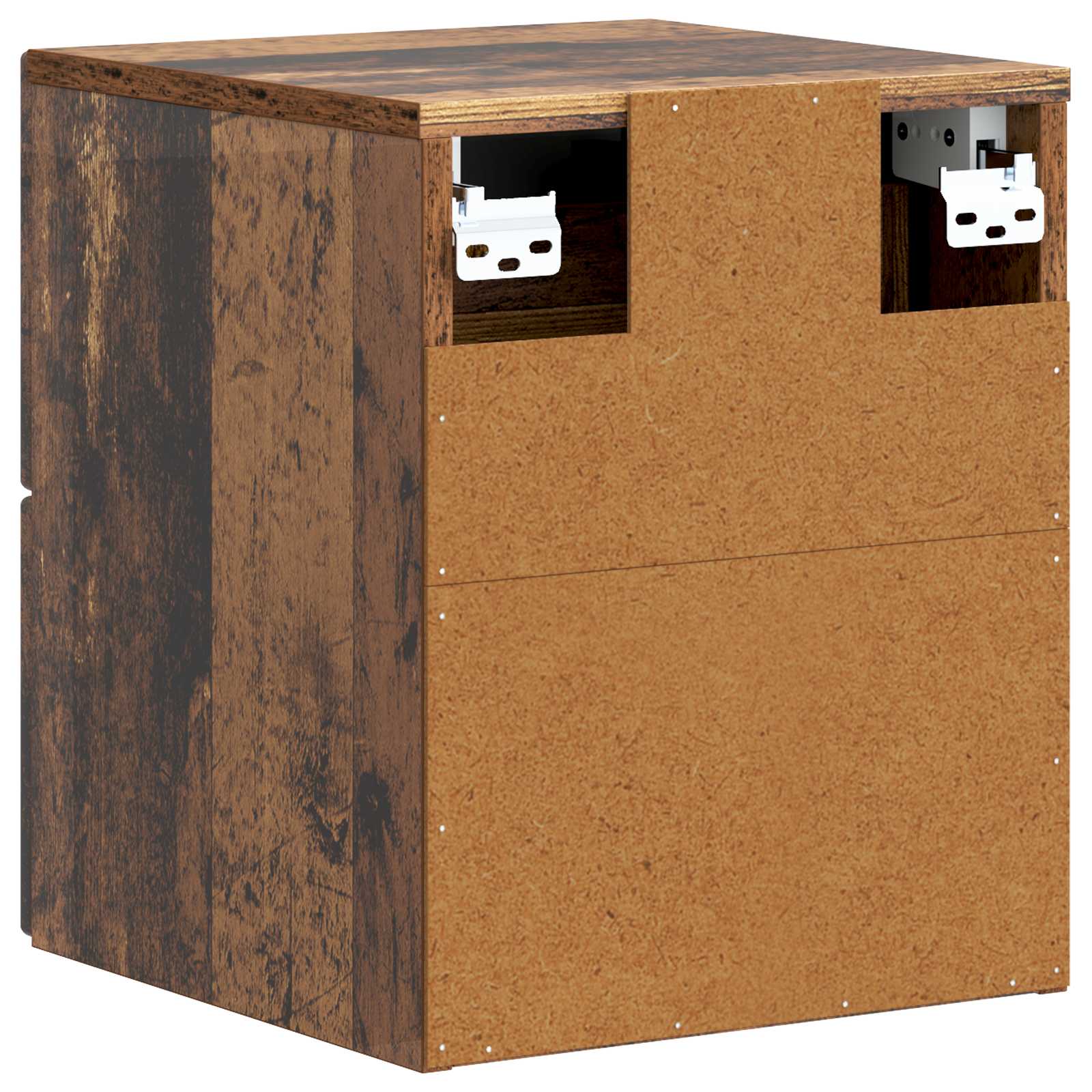 Nástěnný Noční Stolek Se Zásuvkou Staré Dřevo 33 X 34,5 X 40 Cm