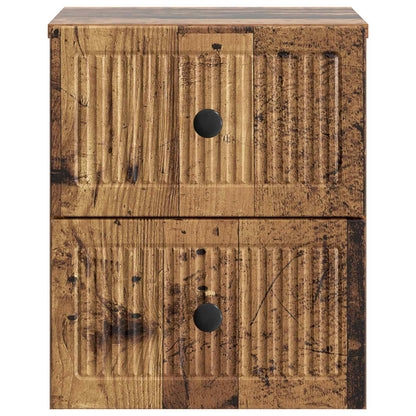 Nástěnný Noční Stolek 2 Pcs Staré Dřevo 33 X 34,5 X 40 Cm