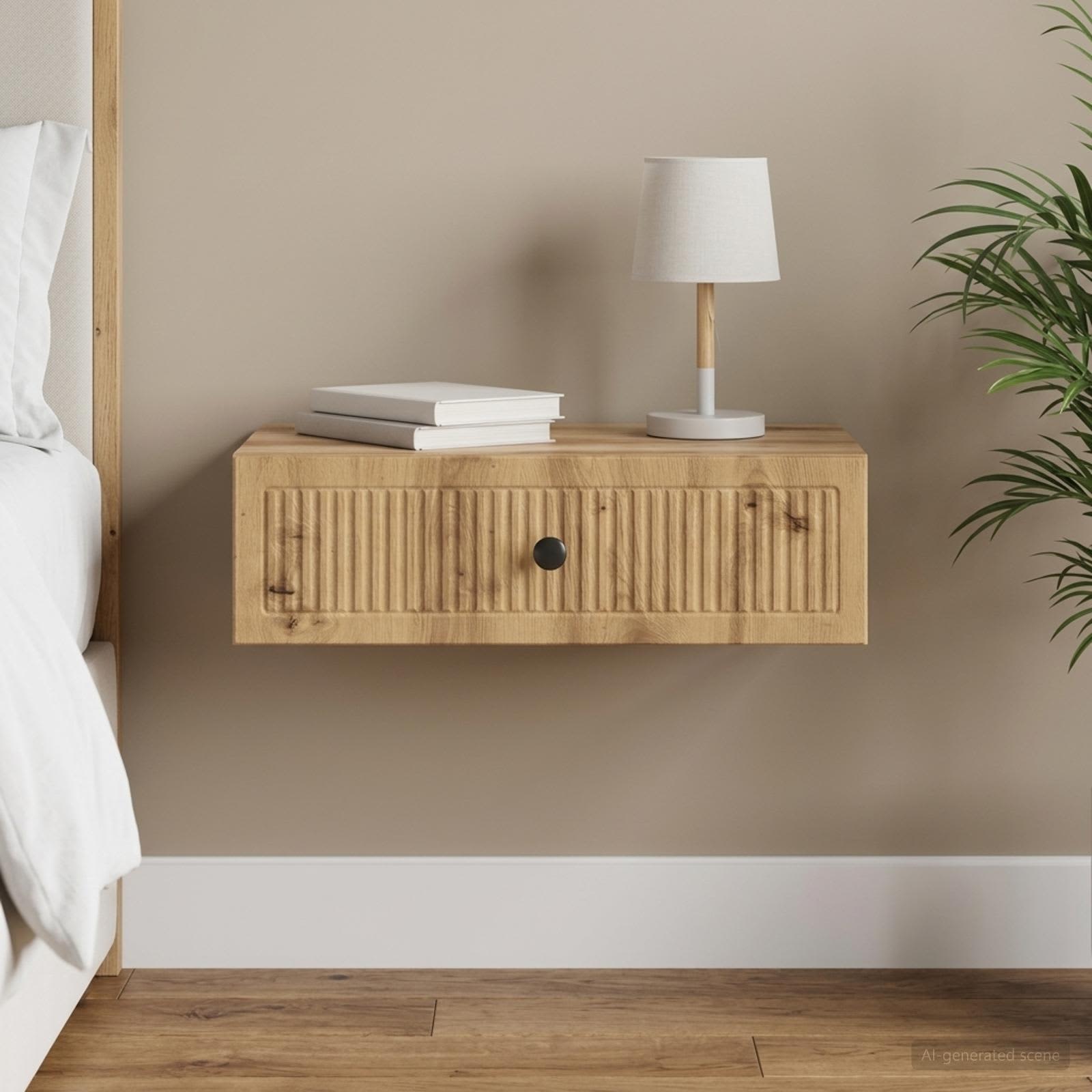 Nástěnný Boční Stůl 59 X 34,5 X 17 Cm Kompozitní Dřevo