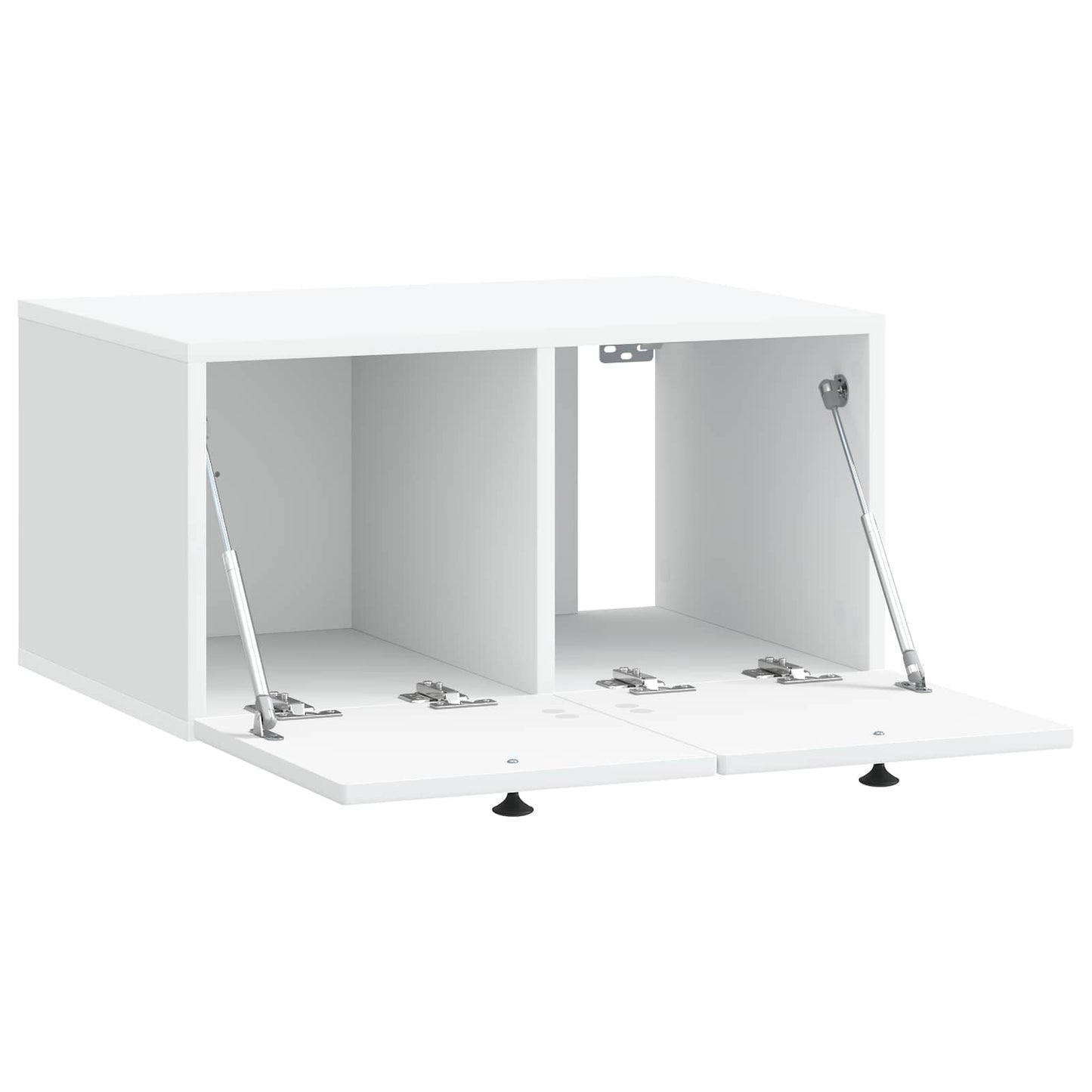 Nástěnná Tv Skříň Bílá 59,5 X 41 X 30 Cm Kompozitní Dřevo