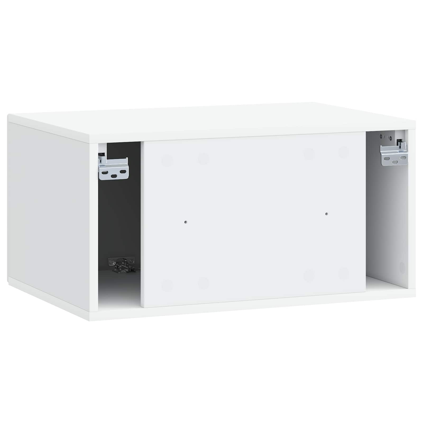 Nástěnná Tv Skříň Bílá 59,5 X 41 X 30 Cm Kompozitní Dřevo