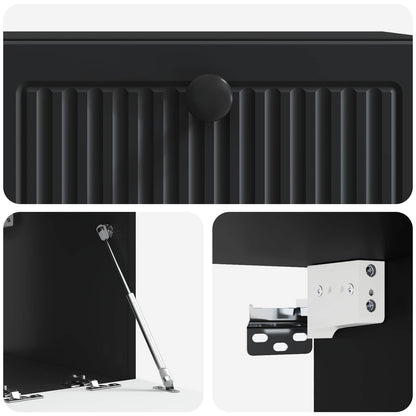 Nástěnná Tv Skříň Černá 59,5 X 41 X 30 Cm Kompozitní Dřevo