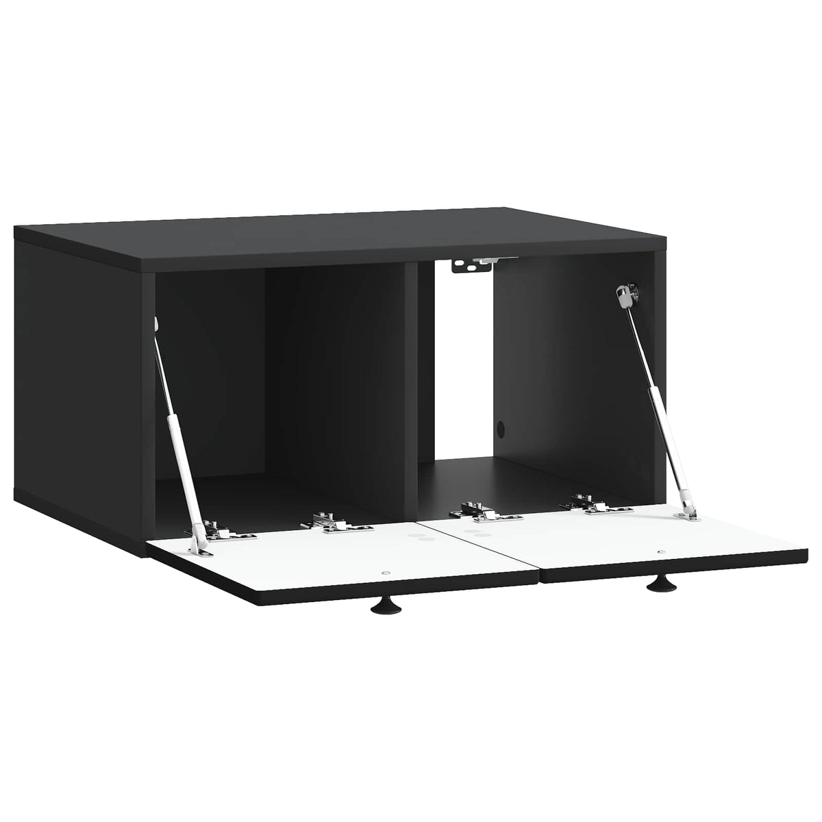 Nástěnná Tv Skříň Černá 59,5 X 41 X 30 Cm Kompozitní Dřevo
