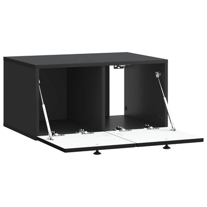 Nástěnná Tv Skříň Černá 59,5 X 41 X 30 Cm Kompozitní Dřevo