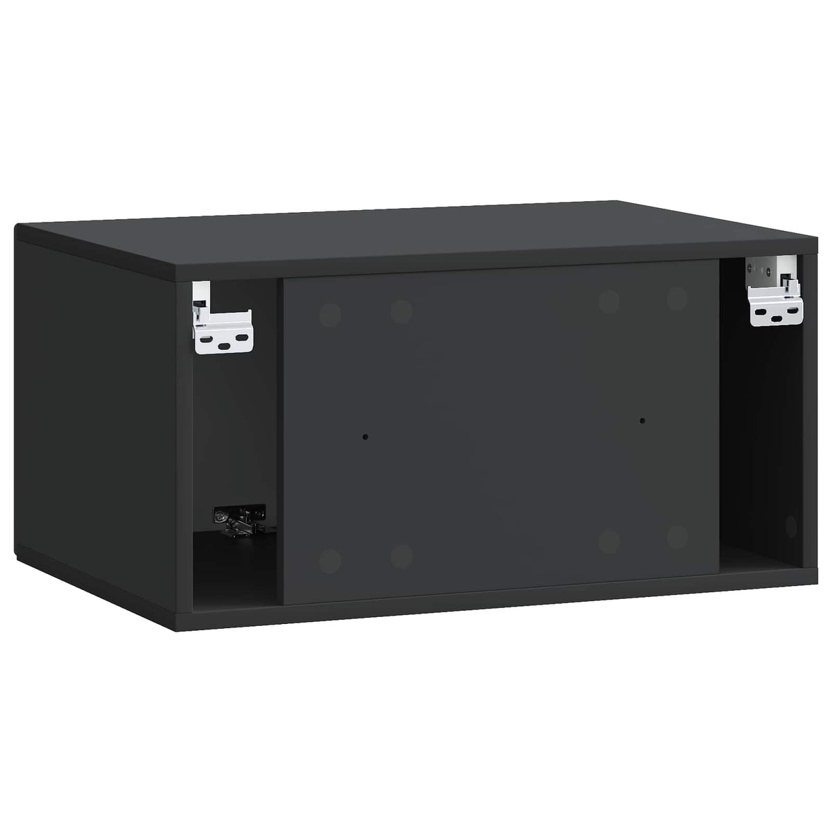 Nástěnná Tv Skříň Černá 59,5 X 41 X 30 Cm Kompozitní Dřevo