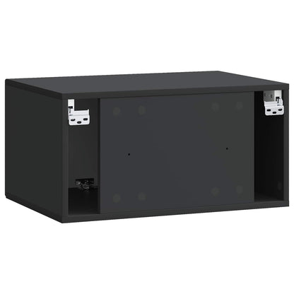 Nástěnná Tv Skříň Černá 59,5 X 41 X 30 Cm Kompozitní Dřevo