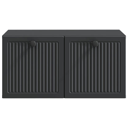 Nástěnná Tv Skříň Černá 59,5 X 41 X 30 Cm Kompozitní Dřevo