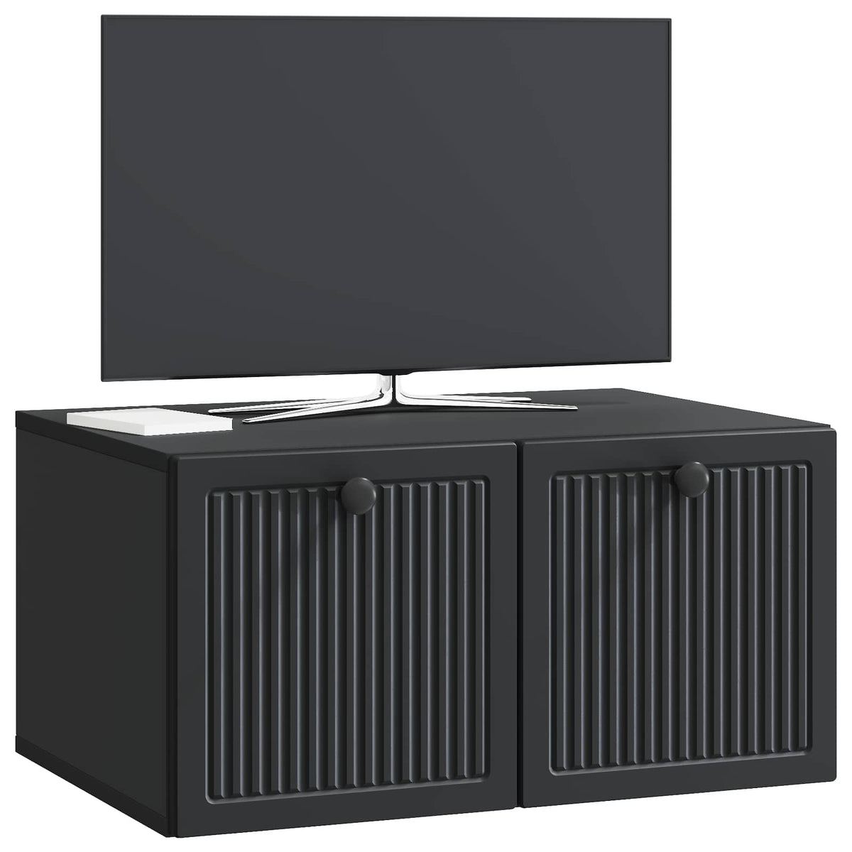Nástěnná Tv Skříň Černá 59,5 X 41 X 30 Cm Kompozitní Dřevo