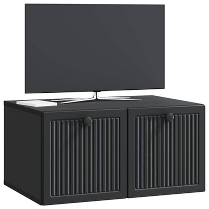 Nástěnná Tv Skříň Černá 59,5 X 41 X 30 Cm Kompozitní Dřevo